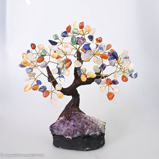 Mixed Tree with Amethyst Base